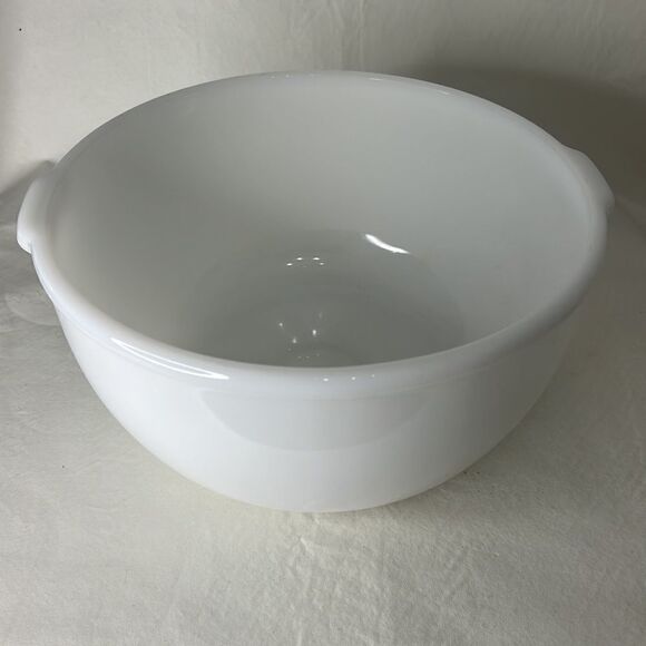 Glasbake For Sunbeam White Glass Bowl 3 1/2 Quarts - Picture 2 of 5